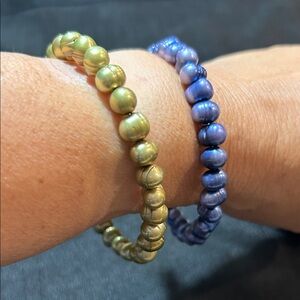 Elegant Gold and Purple Honora bracelets
